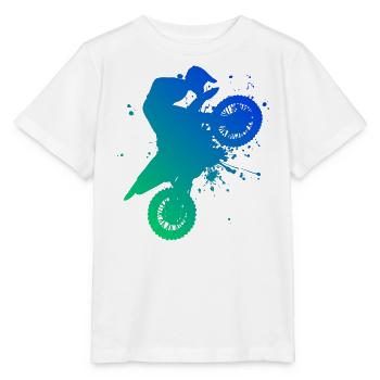 Dirt Biker Dirt Bike Supermoto Motocross - Stanley/Stella MINI CREATOR Kids’ T-Shirt - white - Front - Maike (125cm)