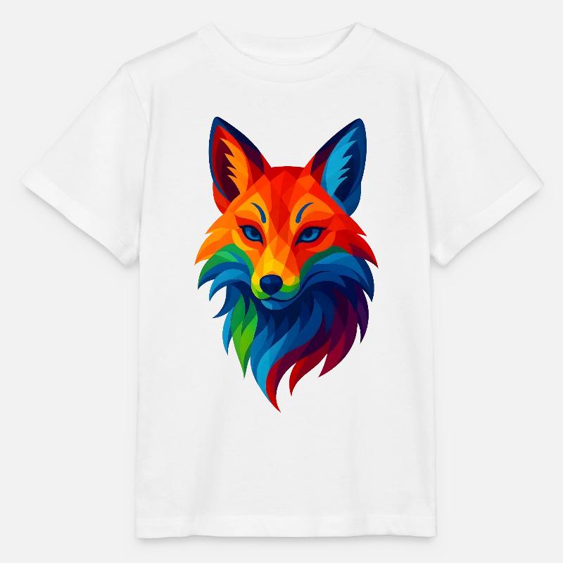 WPAP Stil Tiere - Kitsune Fuchsgeist - Stanley/Stella Kinder T-Shirt MINI CREATOR - Weiß