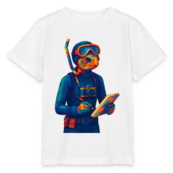 WPAP Polygon Style Animals - Marine Biologist - Stanley/Stella MINI CREATOR Kids’ T-Shirt - white - Front - Maike (125cm)