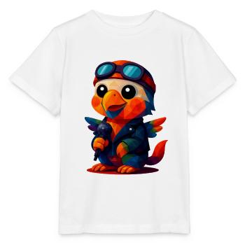 WPAP Polygon Kawaii Tiere Stil Baby Adler Sänger - Stanley/Stella Kinder T-Shirt MINI CREATOR  - Weiß - Vorne - Maike (125cm)