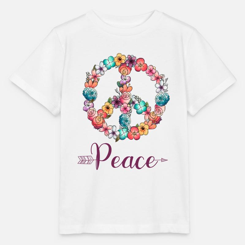 Frieden Blumen singen - Stanley/Stella Kinder T-Shirt MINI CREATOR  - Weiß