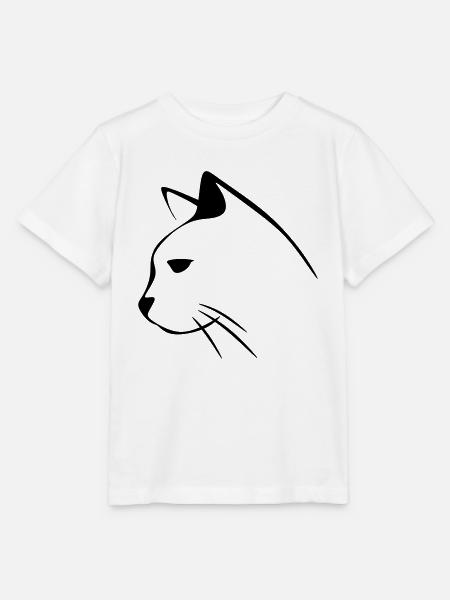 Katzengesicht - Stanley/Stella Kinder T-Shirt MINI CREATOR - Weiß