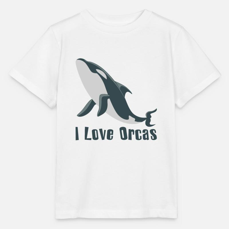 J'aime les orques orques orque orque cadeau - T-shirt bio MINI CREATOR Stanley/Stella Enfant - blanc