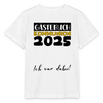 Communion 2025 Guest Book Gift Girls Boys - Stanley/Stella MINI CREATOR Kids’ T-Shirt - white - Front - Maike (125cm)