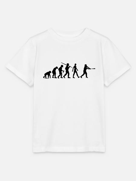 Baseball Evolution Batter Evolution - Stanley/Stella Kinder T-Shirt MINI CREATOR  - Weiß