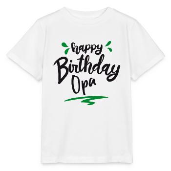 Happy Birthday Opa - Streifen Geburtstag - Stanley/Stella Kinder T-Shirt MINI CREATOR  - Weiß - Vorne - Maike (125cm)