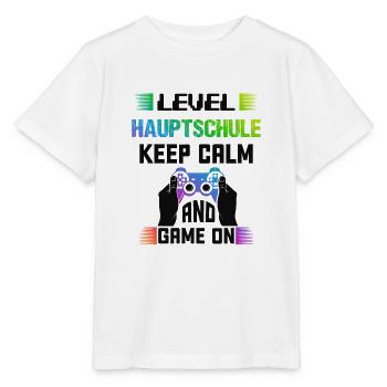 Level HAUPTSCHULE keep calm and game on - Stanley/Stella Kinder T-Shirt MINI CREATOR  - Weiß - Vorne - Maike (125cm)