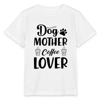 Dog mother coffee lover - Stanley/Stella MINI CREATOR Kids’ T-Shirt - white - Front - Maike (125cm)