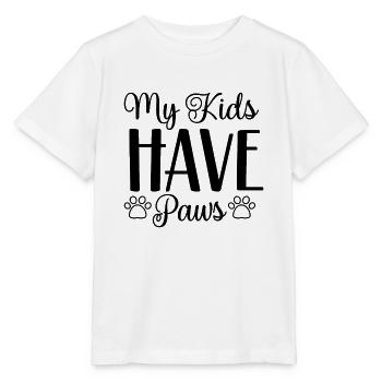 My children have paws - Stanley/Stella MINI CREATOR Kids’ T-Shirt - white - Front - Maike (125cm)