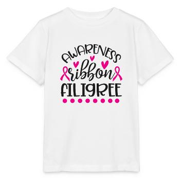 Sensibilisierungsschleife - Stanley/Stella Kinder T-Shirt MINI CREATOR  - Weiß - Vorne - Maike (125cm)