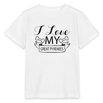 Ich liebe meinen Pyrenäen Hund - Stanley/Stella Kinder T-Shirt MINI CREATOR  - Weiß - Vorne - Maike (125cm)