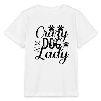 Crazy dog lady - Stanley/Stella MINI CREATOR Kids’ T-Shirt - white - Front - Maike (125cm)