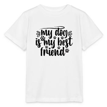 Mon chien est mon meilleur ami - T-shirt bio MINI CREATOR Stanley/Stella Enfant - blanc - Devant - Maike (125cm)