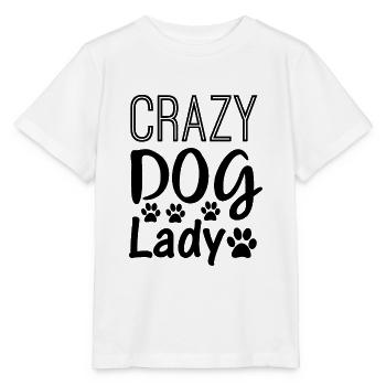 Crazy dog lady - Stanley/Stella MINI CREATOR Kids’ T-Shirt - white - Front - Maike (125cm)