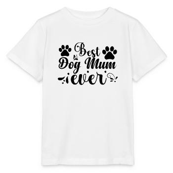 Meilleure maman de chien de tous les temps - T-shirt bio MINI CREATOR Stanley/Stella Enfant - blanc - Devant - Maike (125cm)