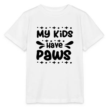 My children have paws - Stanley/Stella MINI CREATOR Kids’ T-Shirt - white - Front - Maike (125cm)