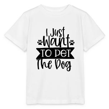 Employed as a dog mom - Stanley/Stella MINI CREATOR Kids’ T-Shirt - white - Front - Maike (125cm)