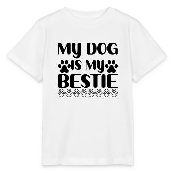 Mon chien est mon meilleur ami - T-shirt bio MINI CREATOR Stanley/Stella Enfant - blanc - Devant - Maike (125cm)
