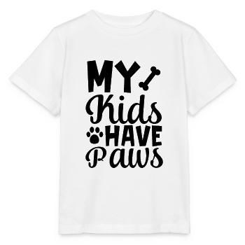 My children have paws - Stanley/Stella MINI CREATOR Kids’ T-Shirt - white - Front - Maike (125cm)
