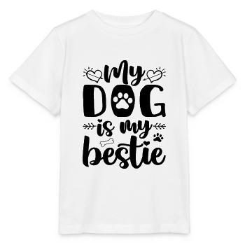 Mon chien est mon meilleur ami - T-shirt bio MINI CREATOR Stanley/Stella Enfant - blanc - Devant - Maike (125cm)