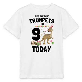 Professeur de paléontologie et motif parasaurolophus - T-shirt bio MINI CREATOR Stanley/Stella Enfant - blanc - Devant - Maike (125cm)