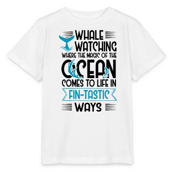 Orca observation for humpback whales and sea whales - Stanley/Stella MINI CREATOR Kids’ T-Shirt - white - Front - Maike (125cm)