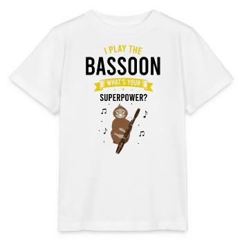 Bassoonist design for woodwind orchestra - Stanley/Stella MINI CREATOR Kids’ T-Shirt - white - Front - Maike (125cm)