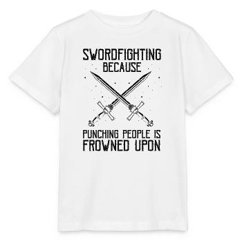 Citation de jeu de rôle pour Larper et Larp - T-shirt bio MINI CREATOR Stanley/Stella Enfant - blanc - Devant - Maike (125cm)