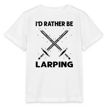 Citation de jeu de rôle pour Larper et Larp - T-shirt bio MINI CREATOR Stanley/Stella Enfant - blanc - Devant - Maike (125cm)