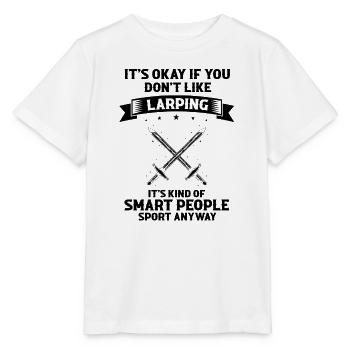 Citation de jeu de rôle pour Larper et Larp - T-shirt bio MINI CREATOR Stanley/Stella Enfant - blanc - Devant - Maike (125cm)