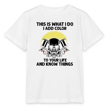 Peintre automobile pour carrossiers - T-shirt bio MINI CREATOR Stanley/Stella Enfant - blanc - Devant - Maike (125cm)