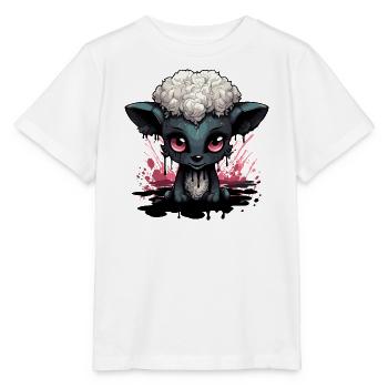 Niedliches Grufti Schaf - Stanley/Stella Kinder T-Shirt MINI CREATOR  - Weiß - Vorne - Maike (125cm)