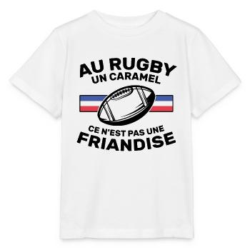Au Rugby Un Caramel C'est Pas Une Friandise - T-shirt bio MINI CREATOR Stanley/Stella Enfant - blanc - Devant - Maike (125cm)