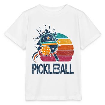 Pickleball - 2 - T-shirt bio MINI CREATOR Stanley/Stella Enfant - blanc - Devant - Maike (125cm)