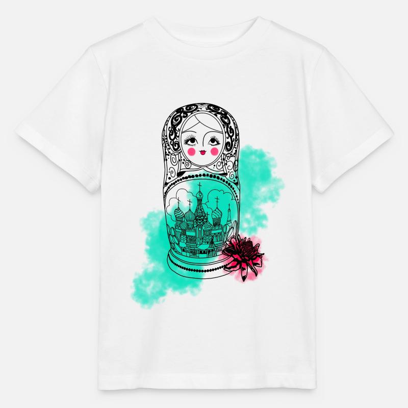 Matroschka - Stanley/Stella Kinder T-Shirt MINI CREATOR  - Weiß