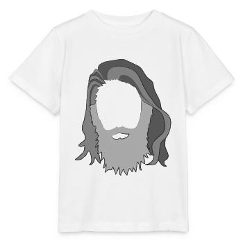 Bart Haare und Frisur, schöner Mann, lange Haare - Stanley/Stella Kinder T-Shirt MINI CREATOR  - Weiß - Vorne - Maike (125cm)