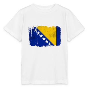 Bosnia Flag - Stanley/Stella MINI CREATOR Kids’ T-Shirt - white - Front - Maike (125cm)
