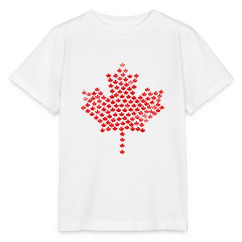 Kanada Ahornblatt - Stanley/Stella Kinder T-Shirt MINI CREATOR  - Weiß - Vorne - Maike (125cm)