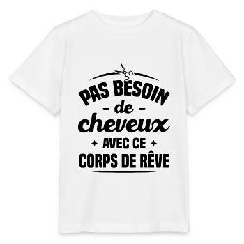 Pas besoin de cheveux avec ce corp de rêve Cadeau - T-shirt bio MINI CREATOR Stanley/Stella Enfant - blanc - Devant - Maike (125cm)