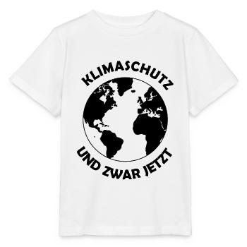 Klimaschutz und zwar jetzt erde - Stanley/Stella Kinder T-Shirt MINI CREATOR  - Weiß - Vorne - Maike (125cm)