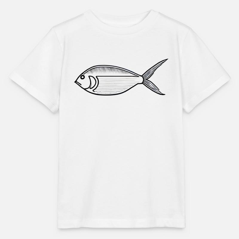 Élégant poisson habitant de la mer - T-shirt bio MINI CREATOR Stanley/Stella Enfant - blanc