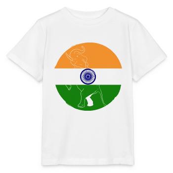 Indien Inder Hindu Stolz Flagge Land I Geschenk - Stanley/Stella Kinder T-Shirt MINI CREATOR  - Weiß - Vorne - Maike (125cm)