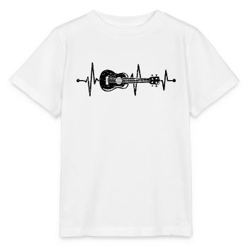 Hawaii Ukulele Gitarre Herzschlag Uke Musik - Stanley/Stella Kinder T-Shirt MINI CREATOR  - Weiß - Vorne - Maike (125cm)