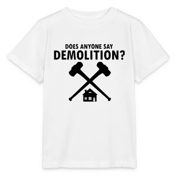 Démolition et rénovation de maisons - T-shirt bio MINI CREATOR Stanley/Stella Enfant - blanc - Devant - Maike (125cm)