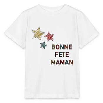 BONNE FÊTE. FÊTE DES MÈRES. FÊTE DES PÈRES. FÊTE - T-shirt bio MINI CREATOR Stanley/Stella Enfant - blanc - Devant - Maike (125cm)