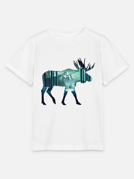 Elch - Stanley/Stella Kinder T-Shirt MINI CREATOR - Weiß