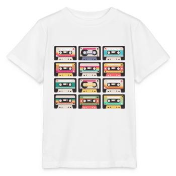 80s 90s Cassette Mixtape Retro Funny - Stanley/Stella MINI CREATOR Kids’ T-Shirt - white - Front - Maike (125cm)