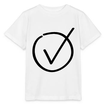 hook symbol icon - Stanley/Stella MINI CREATOR Kids’ T-Shirt - white - Front - Maike (125cm)