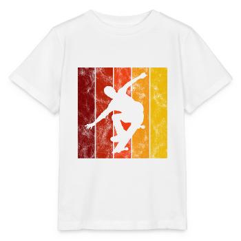 Skateboarder Skateboard Skater Skate Skateing - T-shirt bio MINI CREATOR Stanley/Stella Enfant - blanc - Devant - Maike (125cm)