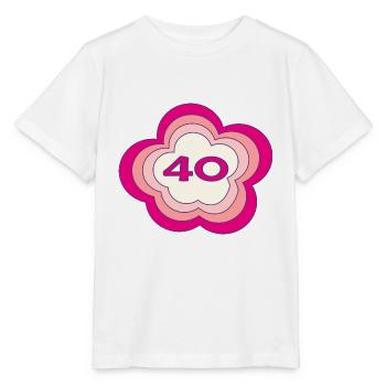 40. 40 ANS. 40e ANNIVERSAIRE. ANNIVERSAIRE 40 ANS. - T-shirt bio MINI CREATOR Stanley/Stella Enfant - blanc - Devant - Maike (125cm)